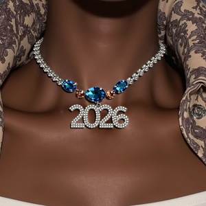 שרשרת תליון 2026 ריינסטון מוגזם עבור גברים נשים היפ-הופ רב-תכליתי שרשרת קריסטל יהלומים (nl936) - Product Image 1