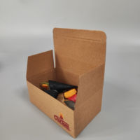 Boîte en carton ondulé en papier kraft conçue sur mesure, avec fermeture éclair, en matériau recyclé, gaufrée et laminée mate pour l'expédition