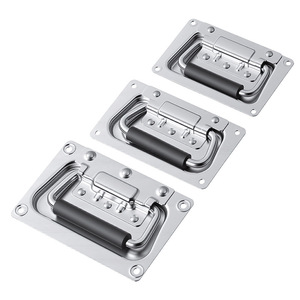 Poignée dissimulée pour couvercle, anneau de poignée pliable, accessoire pour flight case, quincaillerie industrielle, acier laminé à froid, durable, moderne, simple - Product Image 2