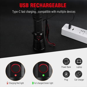 Đèn Pin LED Sáng Mạnh Nhất Đèn Pin Led Phóng To 5 Chế Độ Pin 18650 Hoặc <span class=keywords><strong>26650</strong></span> Phạm Vi Ánh Sáng 2000M Đi Cắm Trại Săn Bắn - Product Image 4