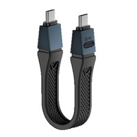 Kabel USB 4.0 Tipe-C ke Tipe-C 8K PD 240W Transfer Kecepatan Tinggi 80Gbps Pengisian Data 5A Pengisian Cepat Chip FPC E-marker untuk Ponsel