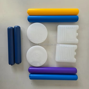 Buz tuğla blok kullanımlık paketi yuvarlak daire yalıtımlı Pcm banyo büyük kapasiteli jel kutusu dondurucu silindir buz tuğla olabilir