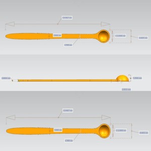 0,25g 0,5 ml Cuchara medidora de plástico pequeña redonda larga 12cm Mini cuchara para sal en polvo líquido - Product Image 2