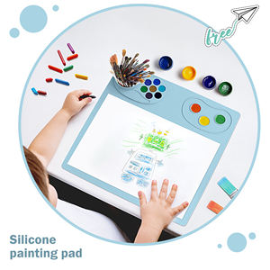 Tapis d'artisanat en silicone, tapis d'artisanat en silicone pour peindre les enfants avec tasse amovible, <span class=keywords><strong>facile</strong></span> <span class=keywords><strong>à</strong></span> nettoyer, prise en charge de la personnalisation - Product Image 1