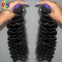 Venta al por mayor de fábrica: Paquetes de cabello virgen a granel para trenzar, cabello humano a granel sin trama, cabello humano a granel de onda profunda para trenzar.
