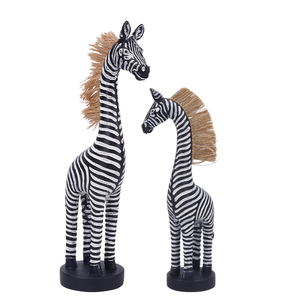 Redeco nueva tendencia única cebra americana figurita Arte Abstracto Animal escultura resina escultura Animal adornos decoraciones para el hogar - Product Image 4