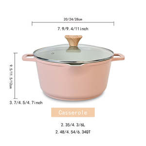 Casserole en aluminium Marmites à soupe Vente en gros Marmite en céramique antiadhésive de haute qualité avec couvercle Sain <span class=keywords><strong>sans</strong></span> <span class=keywords><strong>PFOA</strong></span> PFAS <span class=keywords><strong>PTFE</strong></span> - Product Image 5