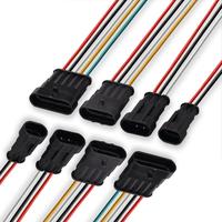 Set Konektor Tahan Air Superseal 2 3 4 Pin Silikon Tertutup untuk Sepeda Motor, Kapal, ATV