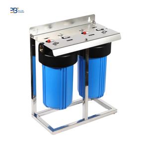 3/4 "1" पीतल/प्लास्टिक इनलेट/आउटलेट पोर्ट 10*4.5 इंच 2 चरण बड़े नीले फ़िल्टर सिस्टम के साथ पानी प्यूरीफायर के लिए एस फ्रेम के साथ - Product Image 2