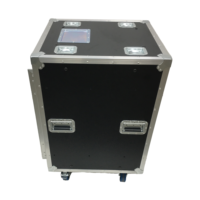 Boîtier de transport ODM/OEM 16U en zinc bleu avec portes coulissantes latérales pour amplificateurs, étanche IP67, garantie 3 ans, 4 rainures de superposition encastrées