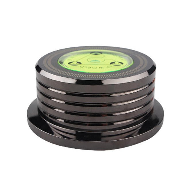 Record Weight Stabilizer 50Hz Bubble Level Speed Detection Turntable LP Disc Stabilizer Clamp for Vinyl Record Player