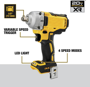 Boulonneuse à Chocs Sans Fil 20V MAX <span class=keywords><strong>XR</strong></span> 3/4 Pouce à Couple Élevé, Moteur Sans Balais, avec Bague d'Arrêt pour Utilisation Industrielle et DIY, Alimentée par Batterie - Product Image 2