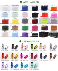 Tali sepatu elastis poliester gesper kapsul, tali sepatu tanpa dasi, datar, malas, 8mm, elastis, tali sepatu untuk Sneaker - Product Image 3