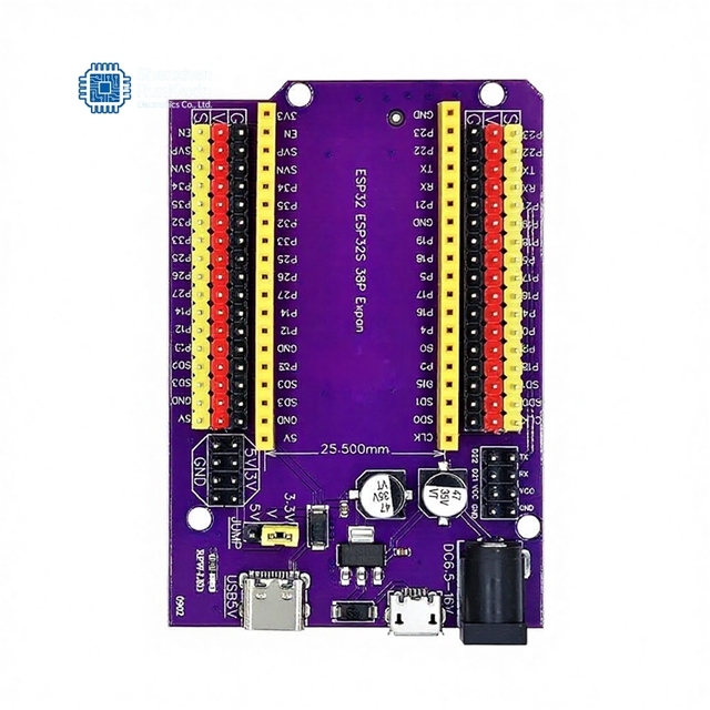 ESP32S 38-Pin Purple Expansion Board IoT Development NodeMCU-32S LuOS Wi-Fi Serial Port USB Type-C/micro USB Industrial Control