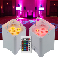 Projecteur LED sans fil 4x18W 10W à batterie, DMX, pour éclairage mural, idéal pour mariages, fêtes et événements