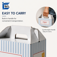 Boîte cadeau de luxe personnalisée pour gâteaux avec poignée pliable, en carton, pour boulangeries et solutions de présentation en magasin.