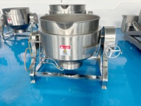 Chaudière à gaz à enveloppe chauffante, machine industrielle pour la cuisson de confitures, de sauces et de pâtes, cuiseur vapeur pour viande de poulet