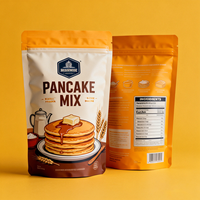 Sachet Doypack personnalisé pour mélange de crêpes, sachet plat, emballage alimentaire de qualité alimentaire