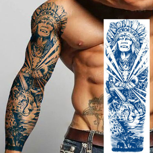 Personalized Full Arm Face Temporary <b>Tattoo</b> Sticker Water Transfer Herbal Body Art Lasting 15 Days - Product Image 1