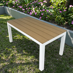 Ensemble <span class=keywords><strong>de</strong></span> 4 canapés <span class=keywords><strong>de</strong></span> <span class=keywords><strong>jardin</strong></span> modernes pour hôtel, structure en <span class=keywords><strong>aluminium</strong></span>, plateau en composite bois-plastique, résistant aux UV, mobilier d'extérieur - Product Image 6