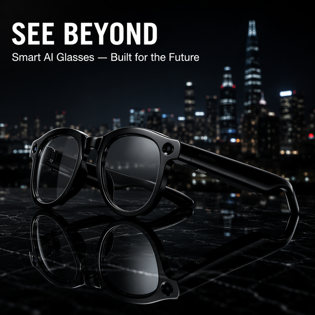 2026 WiFi 1080P Camera Real-Time Translation ChatGPT Voice Wake AI Assistant Open Ear Bluetooth AI Smart Glasses