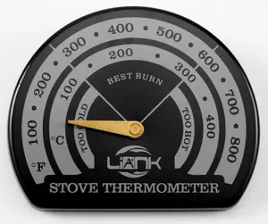 מדידת טמפרטורה גבוהה תנור גלולות עץ דו מתכת כיריים מגנטיות מדחום ערכות אח אביזרים