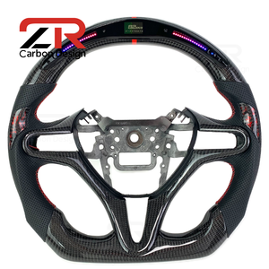 <span class=keywords><strong>พวงมาลัย</strong></span>คาร์บอนไฟเบอร์แบบกำหนดเอง พร้อมจอแสดงผล LED RPM สำหรับ <span class=keywords><strong>Honda</strong></span> <span class=keywords><strong>Civic</strong></span> รุ่นที่ 8 9 10 11 ตกแต่งภายในรถยนต์สปอร์ต ปี 2009-2018 - Product Image 1