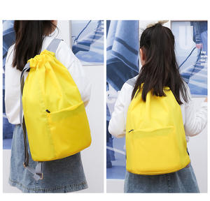 Sac à dos à cordon de serrage, sac à cordon, sac à dos, sac à cordon résistant à l'eau en nylon pour la salle de sport, les courses, le sport, le yoga - Product Image 6