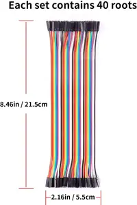 40 Pin Dupont Wire Breadboard Jumper Wires Ribbon Cables Kit For Arduino