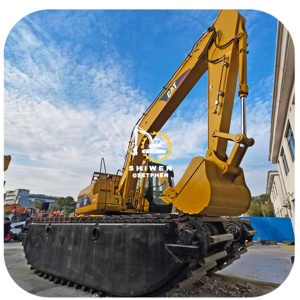 รถขุดสะเทินน้ำสะเทินบก Cat 320C |   รถขุดบึง/เรือขุดแบบติดตั้งบนแพสำหรับงานขุดลอกและทำความสะอาดคลอง รุ่น Cat 320 323 325 - Product Image 1