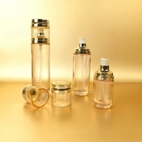 Flacons de produits de soin de la peau haut de gamme, crème de 50 g dans des flacons séparés, flacon d'essence en verre de style européen, flacon de lotion de 100 ml