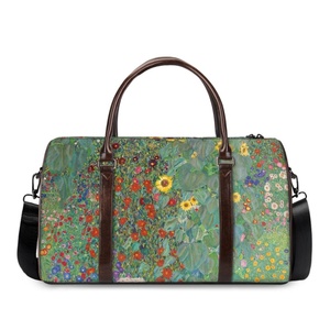 Bolso de viaje Unisex con pintura al óleo de flores, envío directo, estampado a pedido, bolso Wanderlust, bolso de viaje espacioso duradero para hombres - Product Image 4