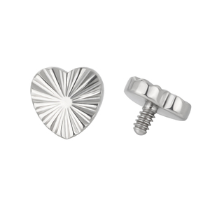 Bijoux de <span class=keywords><strong>corps</strong></span> en titane, triangle à nervures, étoile, carré, diamant, cœur, rond, filetage interne, labert top - Product Image 5