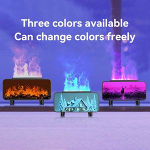 Diffuseur d'huiles essentielles à ultrasons effet cheminée, humidificateur d'ambiance avec lumière colorée et flamme simulée, diffuseur d'arômes pour la maison - Grande Vente - Product Image 6