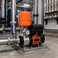 Pompe horizontale multi-étages à fréquence variable, pression constante, pour alimentation en eau à faible pression, entièrement en acier inoxydable, pompe électrique de surpression
