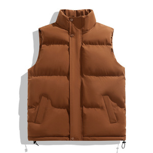 Atacado personalizado colete masculino quente impermeável leve windproof poliéster simples versátil cor sólida mais tamanho grosso - Product Image 2