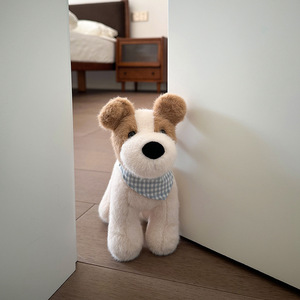 Peluche de Fox Terrier <span class=keywords><strong>Peludo</strong></span> de 7 Pulgadas, Relleno de Algodón PP, Tela Súper Suave, Juguete Antiestrés para Niños, Animal Salvaje Lavable - Product Image 4