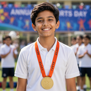 Medalla Deportiva Juvenil Personalizada, Chapada en Oro, Aleación de Zinc, Redonda, Cinco Estrellas, Premio de Competición, Recuerdo para Finalistas de Torneos, OEM - Product Image 6