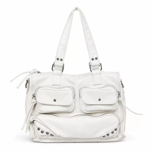 Bolso Bandolera Y2K <span class=keywords><strong>de</strong></span> Cuero PU Lavado con Remaches, Estilo Retro Europeo-Americano, Ligero, Mate, <span class=keywords><strong>de</strong></span> un Solo Hombro, para Motociclistas, el Más Vendido - Product Image 5