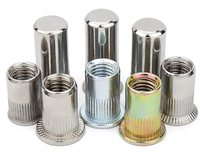 Écrou d'insertion auto-serrant entièrement fileté en acier inoxydable 304 poli, plaqué cuivre, de qualité 4.8-8.8, marque SHKH, en boîte, tailles M3-M10