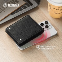 Portefeuille en cuir véritable TILONSTAR TVW178P, porte-cartes bancaires personnalisable avec logo, durable, vierge pour sublimation
