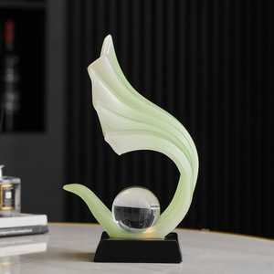 Scultura Fluida in Resina <span class=keywords><strong>di</strong></span> Lusso, Ornamento da Scrivania, Decorazione Personalizzata per Casa, Ufficio, Soggiorno, Regalo Direttamente dalla Fabbrica - Product Image 1