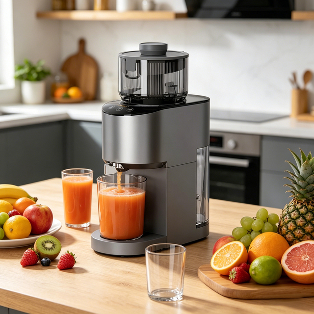 Hot Selling  Easy to Clean Electric Big Mouth Slow Juicer Masticating Cold Press Juicer Machine
