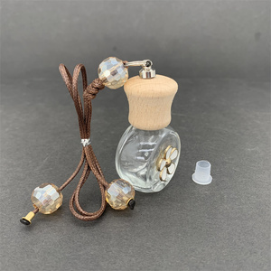 ขวดน้ำหอมในรถแบบแขวนขนาด10มล.,ขวดจี้สร้อยคอพร้อมลูกปัดคริสตัลรูปทรงกลีบดอกไม้โลหะ8มล. - Product Image 6