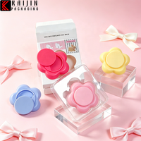 Pot de baume à lèvres créatif en forme de fleur, flacon coloré avec boîte de couleur indépendante, emballage personnalisé pour rouge à lèvres