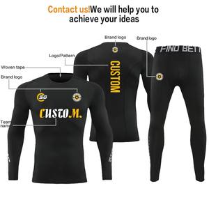 <span class=keywords><strong>Sous</strong></span>-vêtements de hockey longs pour hommes et garçons, couche de base thermique d'hiver, collants de compression pour le ski, le basketball, le football, ensemble de <span class=keywords><strong>sous</strong></span>-vêtements de sport - Product Image 5