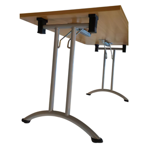 Arqueado prata cinza dobrável ferro mesa ao ar livre base - Product Image 6