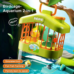 MILI 2 en 1 cage à oiseaux poisson citerne enfant éducation précoce contrôle vocal Induction Simulation oiseau lumière musique jouet éducatif - Product Image 2