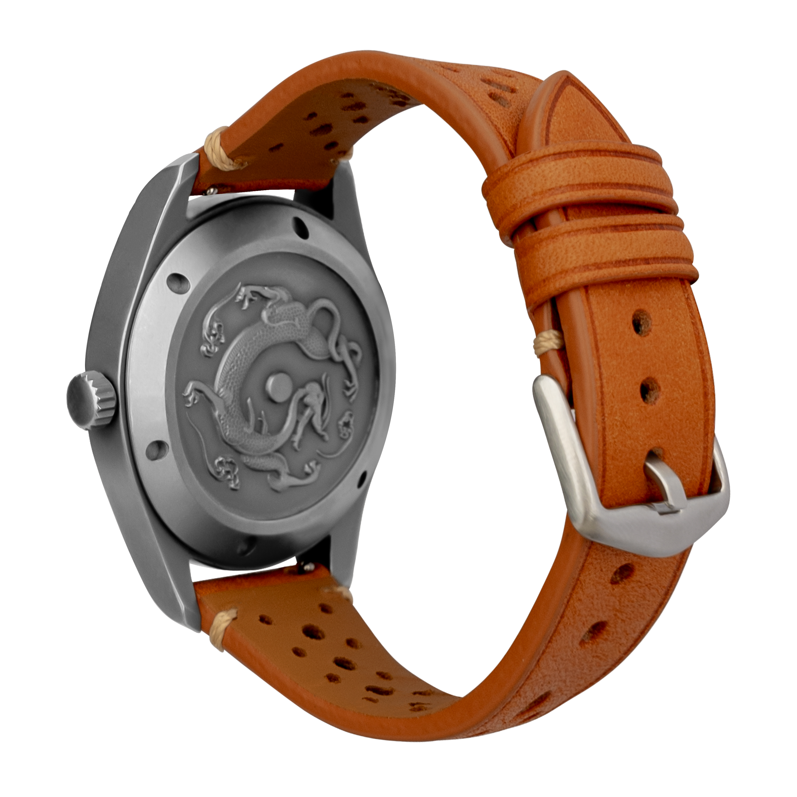 Orange Brown-silver buckle #276