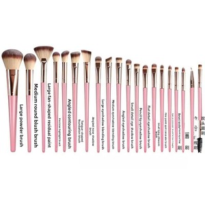 ชุดแปรงแต่งหน้า 30 ชิ้น สีชมพู ขนแปรงสังเคราะห์ ด้ามจับอะลูมิเนียม หัวแปรงแบบแบนและแบบพัด สำหรับแต่งหน้าใบหน้า ตา แก้ม ชุดแปรงเครื่องสำอาง - Product Image 3